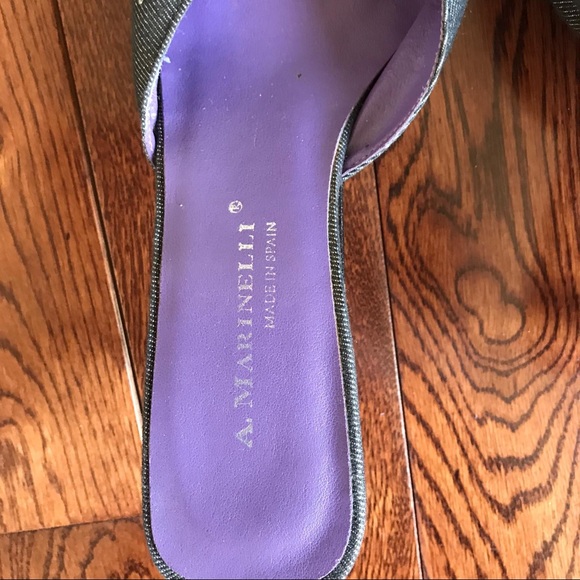 Retro 90s A Marinelli Jean Stud square toe heel - Picture 3 of 6